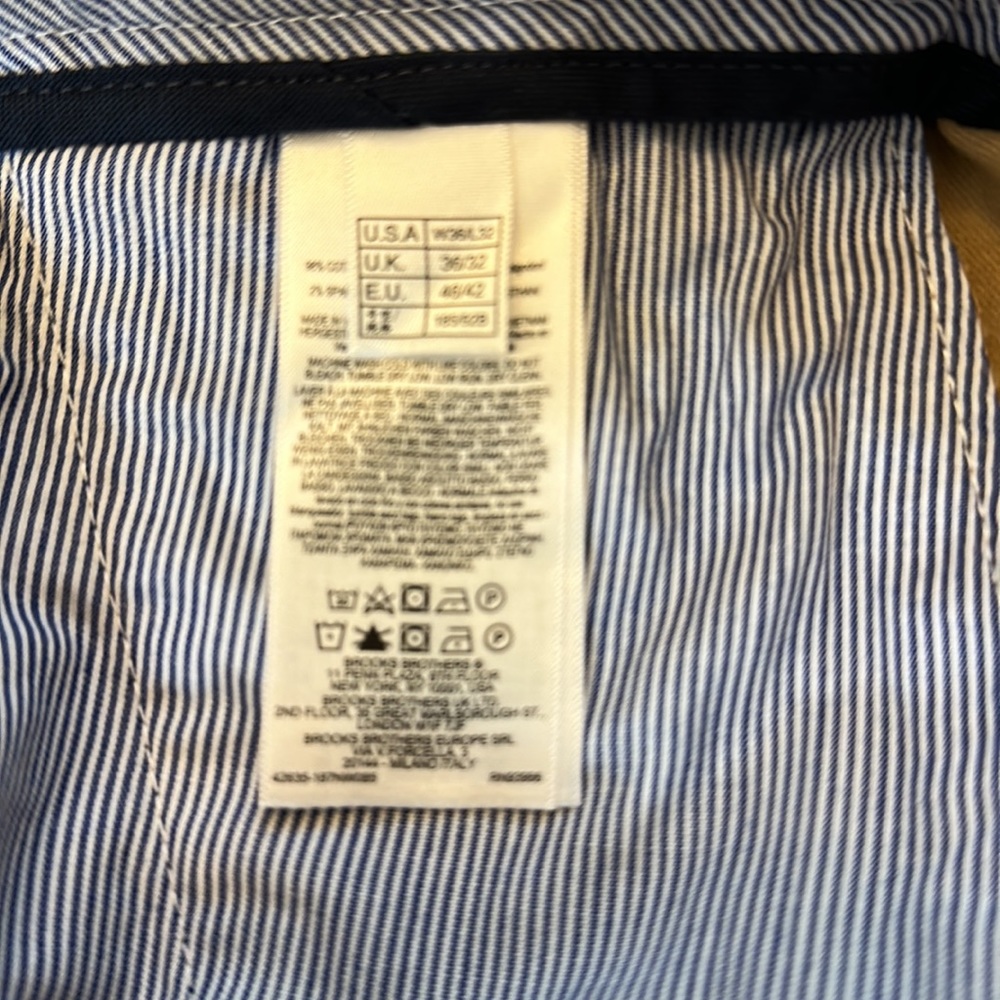 Brooks, Brothers, Cotton, classic chinos. Clark fit. - Picture 5 of 6